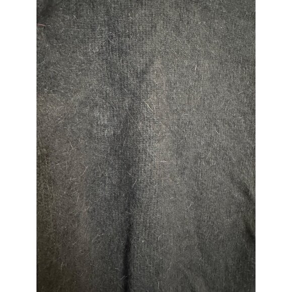 Vintage Rafaella Petites Womens Argyle Sweater M Black Red Wool Blend Angora Pul - Picture 4 of 5